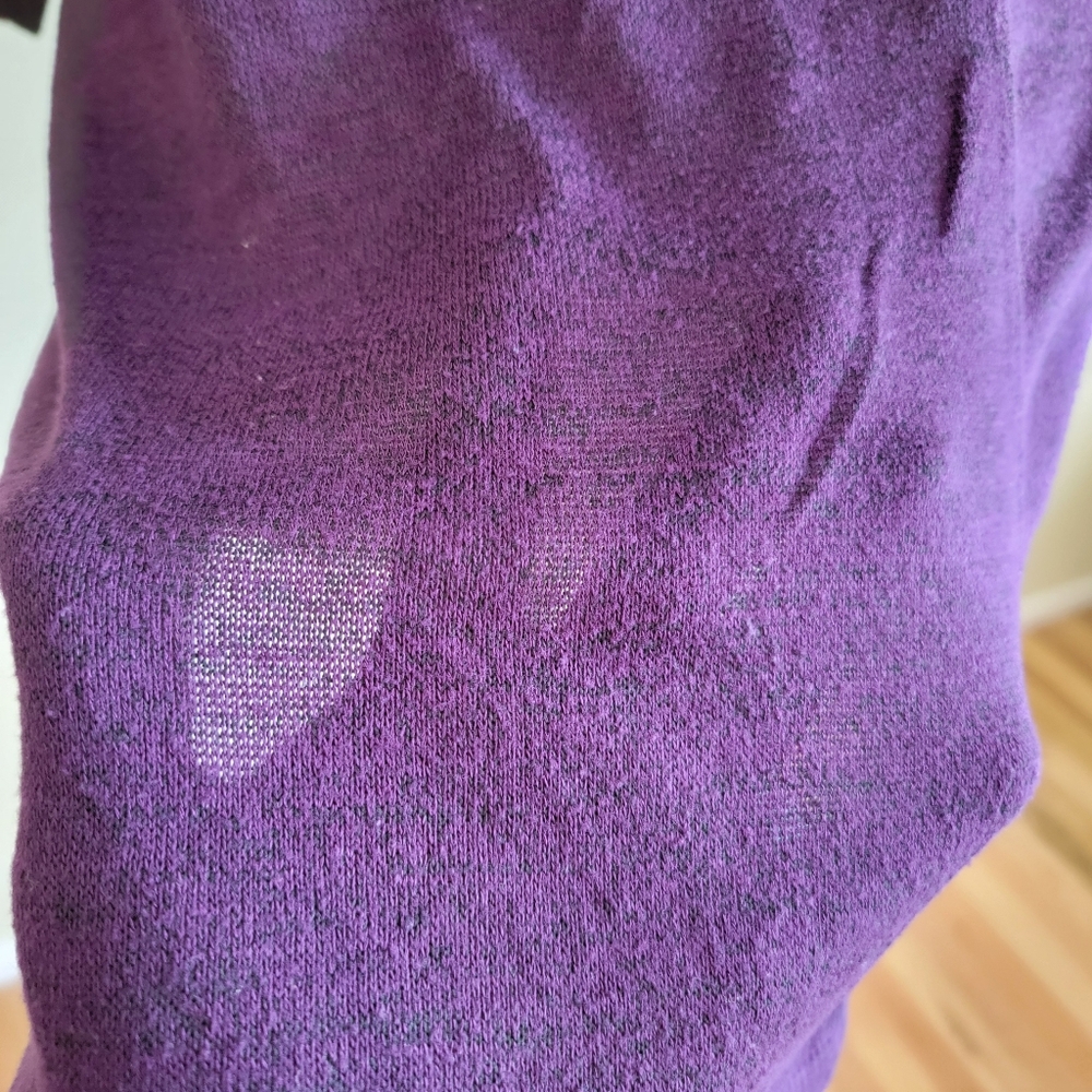 Purple Rhinestone Bedazzled Knit Top - Picture 6 of 7